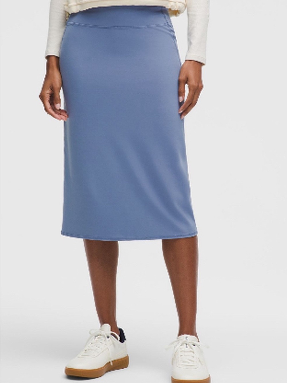 NWT Lululemon Nulu Slim-Fit HR Midi Skirt Washed Denim SOLD OUT